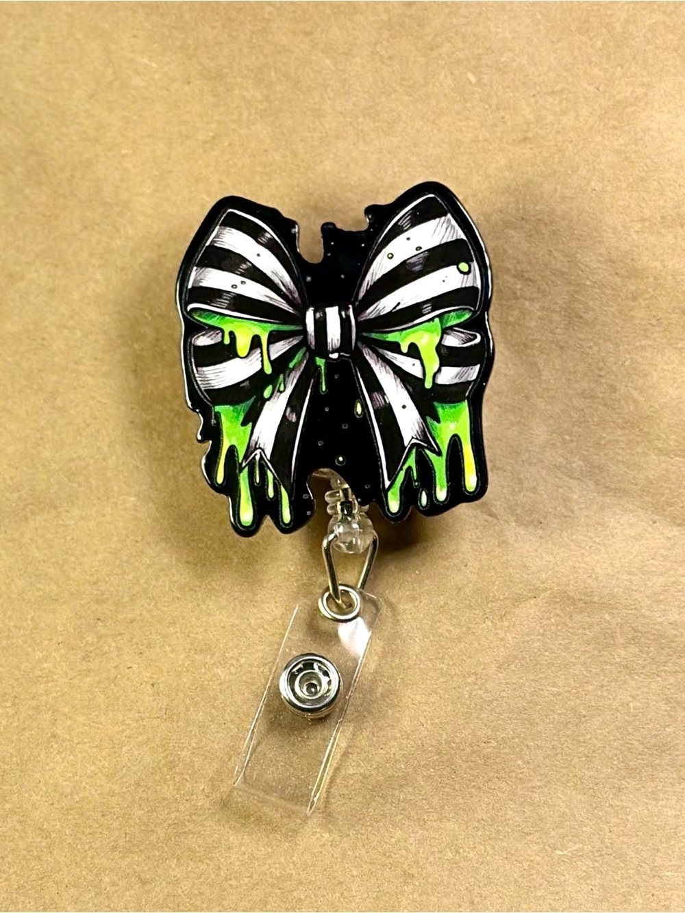 Green & Black Halloween Badge Reel